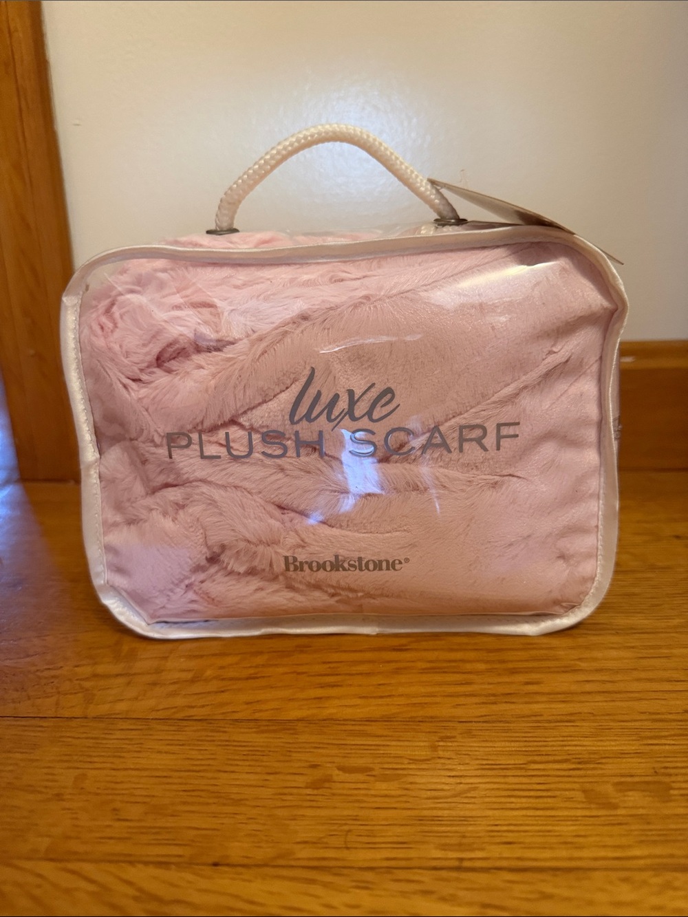 Brookstone Plush Faux Fur Scarf - Light Pink
